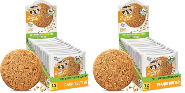 Lenny & Larry's Protein Cookies, Peanut Butter Chocolate Chip, 16g Plant Protein, 10g Fiber, Soft-Baked, Vegan, Non-GMO, 4oz, Pack of 12