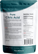 Viva Doria 100% Pure Citric Acid, Food Grade, Fine Grain, 2 lb (907 g) for Culinary and Beverage Applications