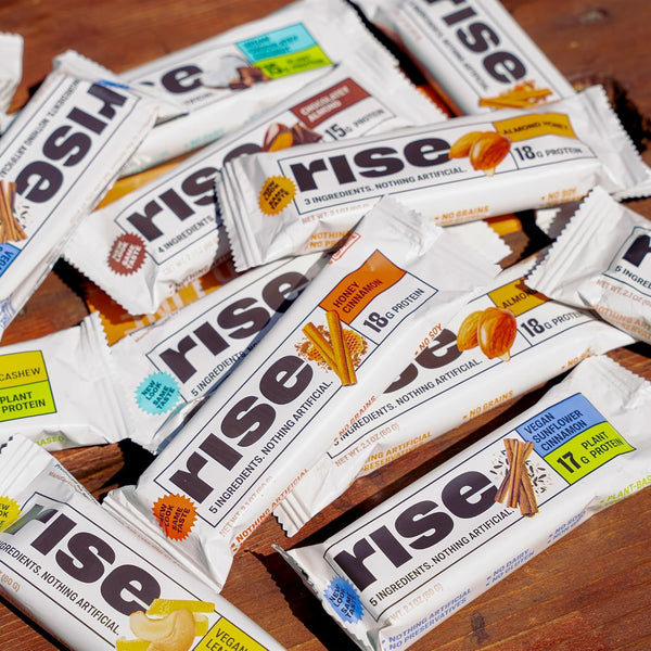 Rise Whey Protein Bars - Honey Cinnamon, 18g Protein, Gluten-Free, Soy-Free