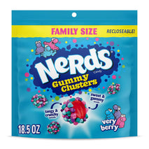 NERDS Gummy Clusters, Very Berry, Crunchy and Gummy, 18.5 oz Candy