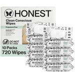 Honest Company Hypoallergenic Baby Wipes for Sensitive Skin, Fragrance-Free, 576 Count (6 Packs of 96)