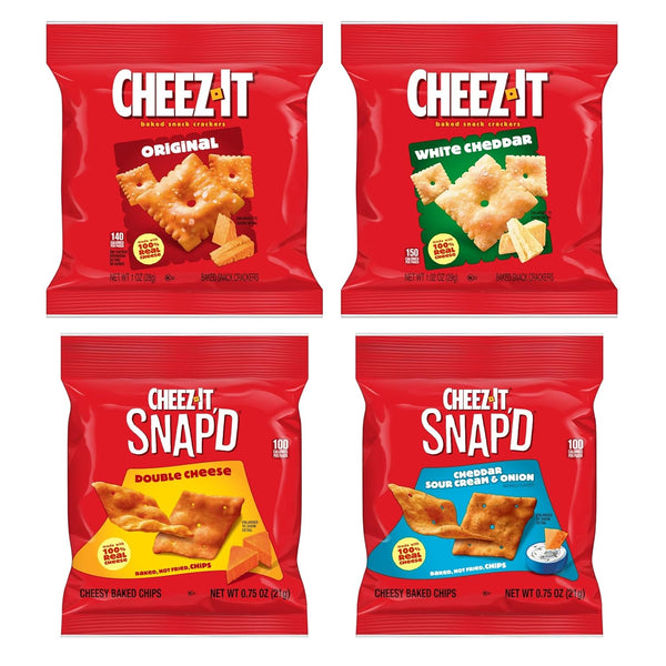 Cheez-It Variety Pack, Baked Snack Crackers, Lunch Snacks, 42 Packs
