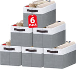 Large Closet Storage Baskets with Handles for Home Organization