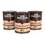 Don Francisco's Hawaiian Hazelnut Ground Flavored 100% Arabica Coffee - 3 x 10 oz Recyclable Cans for Gourmet Brew