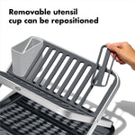 OXO Good Grips Aluminum Fold Flat Dish Drying Rack for Kitchen Counter