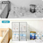 Vtopmart 7.6" Clear Stackable Storage Drawers, 4 Pack Plastic Organizers for Home Organization