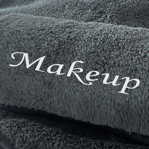 Cosy Family 10 Pack Makeup Remover Wash Cloths - Soft Microfiber Fingertip Facial Cleansing Cloths for Hand and Make Up, 12 x 12 in, Black Grey