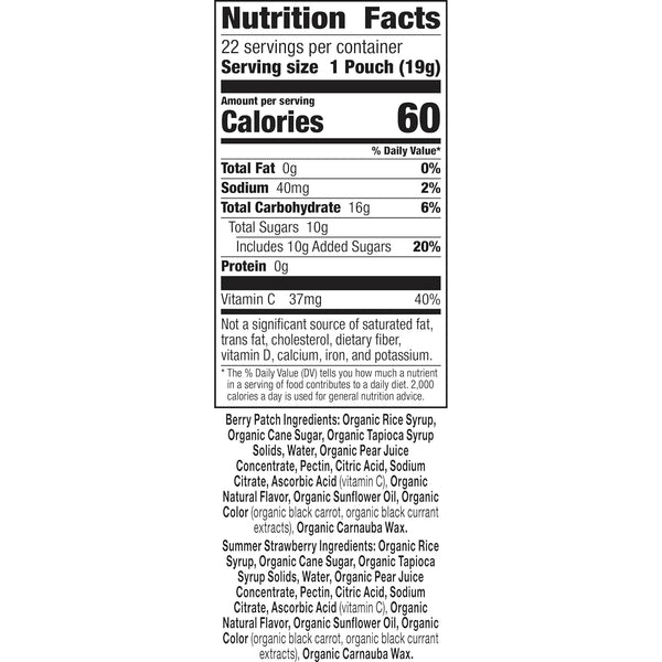 Annie's Organic Bunny Fruit Snacks Variety Pack Gluten Free Snack 22 ct 15.4 oz