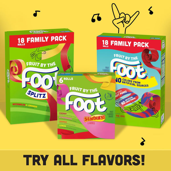 Fruit By The Foot Fruit Flavored Snacks Family Pack 18 Rolls 13.5 oz