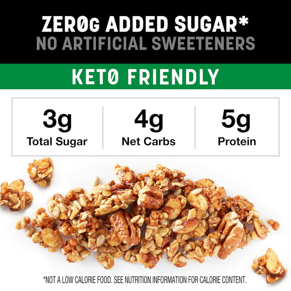KIND Zero Added Sugar Granola Variety Pack, 2 Count, Gluten Free, 8oz, Keto Friendly