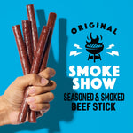 Lorissa's Kitchen Smoke Show Seasoned & Smoked Beef Sticks, Pack of 12, 1 oz Meat Snacks