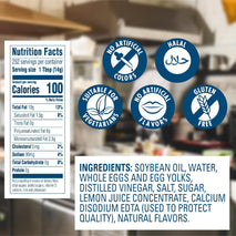 Hellmann's 1 Gallon, 128 oz, 100% Cage Free Eggs Mayonnaise Jar, Gluten Free, Vegetarian, Kosher