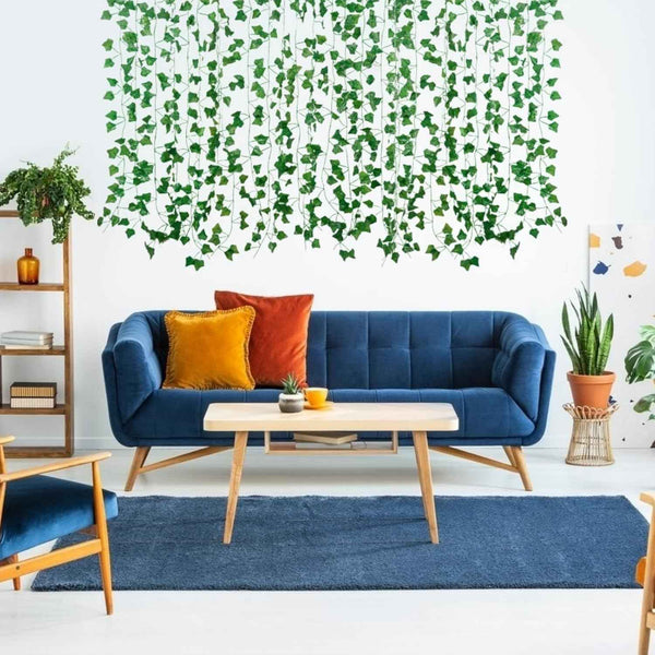 Fake Vines for Room Decor(12 Pack 84 Feet) Aesthetic Artificial Plant Ivy Leaves Hanging Greenery Garlands for Home Bedroom Wall Wedding Christmas Party Office Patio Outdoor Garden Décor