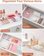 13-Piece Drawer Organizer with Non-Slip Pads for Desk Drawers and Storage