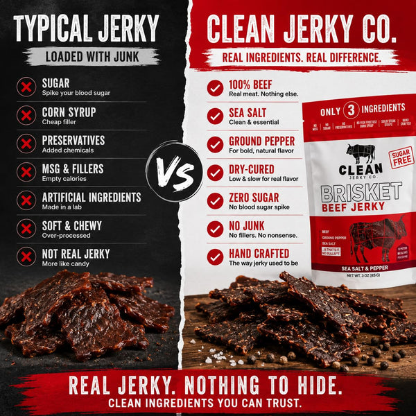 Old Fashioned Dry Zero Sugar Beef Jerky Made with 100% Beef
