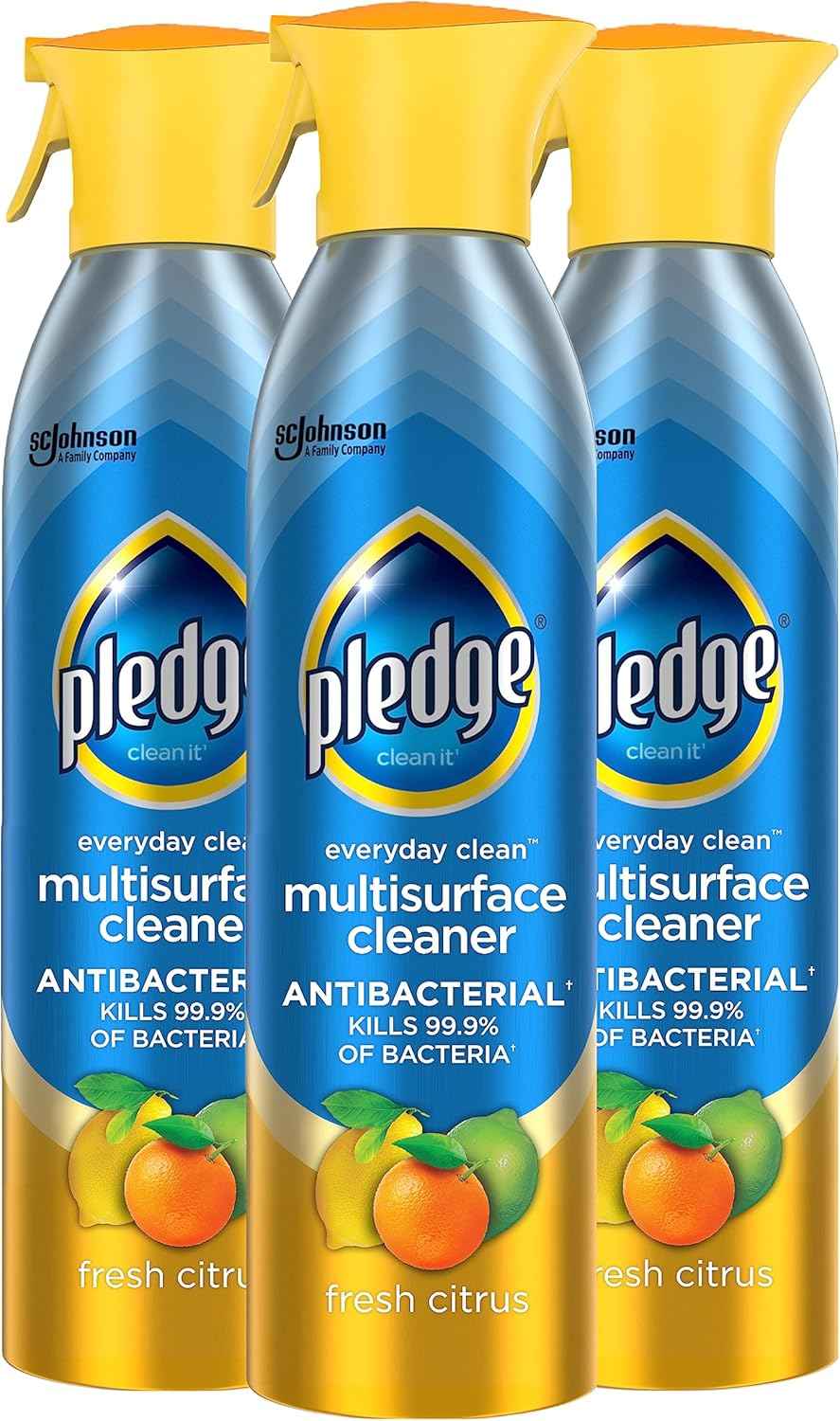 Pledge Antibacterial Multisurface Cleaner Spray, Fresh Citrus Scent, 9.7oz