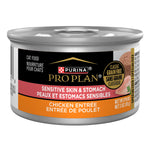 grain-free purina pro plan chicken cat food, 24 cans, 3 oz, sensitive skin and stomach