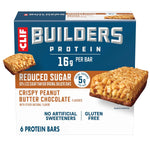 CLIF BUILDERS Protein Bars - Crispy Peanut Butter Chocolate Flavored - 16g Protein - Gluten Free - 1.97 oz. (6 Pack)