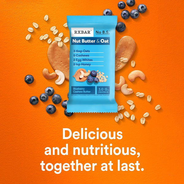 RXBAR Nut Butter and Oat Protein Bars, 12 Count, 23.2oz Box