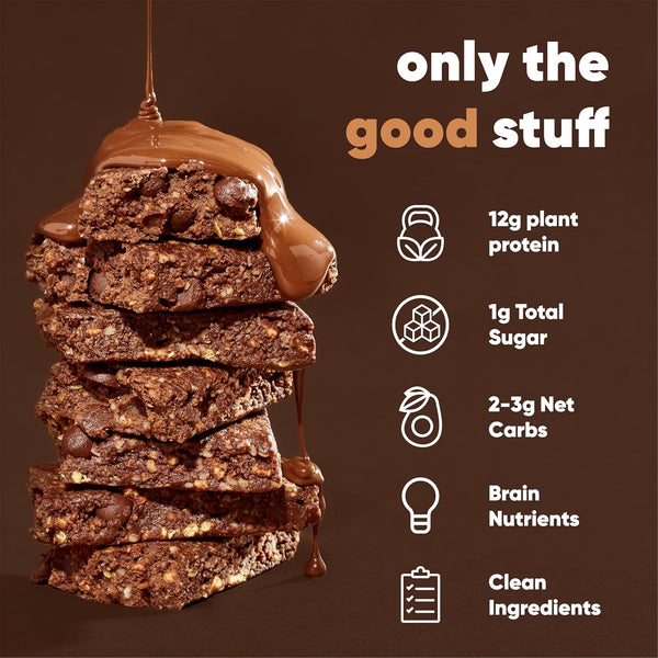 IQBAR Plant Protein Bars - 7 Count - Gluten and Dairy Free, Low Sugar Snack