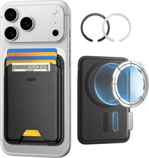 ESR for MagSafe Wallet, 5-Card Holder With RFID Blocking, MagSafe Sticker Included, Slim Magnetic Wallet for iPhone 17/16/15/14/13/12 Series and Selected Samsung Devices, Not for 13/12 Mini, Black