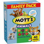 Mott's Fruit Flavored Snacks, Animals Assorted Fruit, Gluten Free, Family Pack, 40 Ct, 32 oz