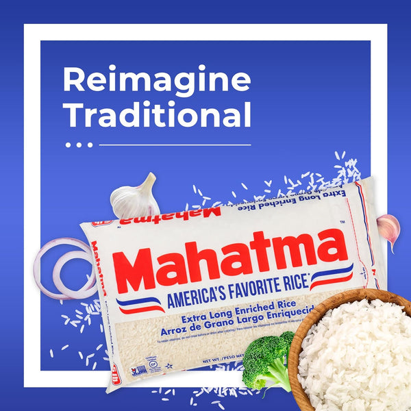 Mahatma Extra-Long-Grain Rice 5-Pound Bag, Gluten-Free and Non-GMO White Rice