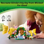 LEGO Wicked Glinda's Wedding Day building toy for kids, ages 8+, 75688, with 2 Minidolls and poseable butterflies
