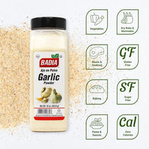 Badia 16 oz Premium Garlic Powder for Cooking Seasoning & Spice Blends Freshly Ground Flavorful