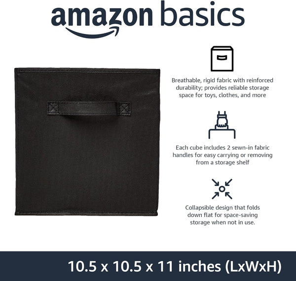 Amazon Basics Collapsible Fabric Storage Bins Organizer Set