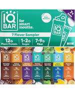 IQBAR Clean Plant Protein Bars - Chocolate Lovers Variety - 12 Count