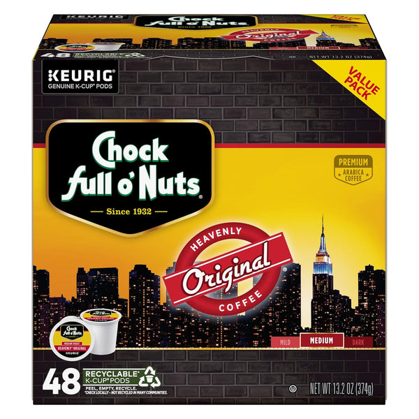 Chock Full o' Nuts Heavenly Original Keurig K-Cup Pods for Keurig Brewers