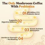 venture pal 48000mg lion's mane mushroom coffee with 12 adaptogenic mushrooms, 40 servings, instant coffee