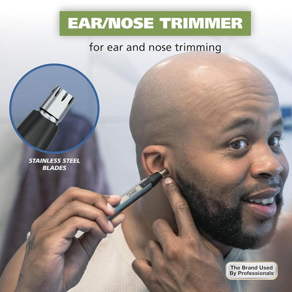 wahl micro groomsman battery personal trimmer for hygienic grooming with rinseable interchangeable heads