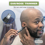 wahl micro groomsman battery personal trimmer for hygienic grooming with rinseable interchangeable heads