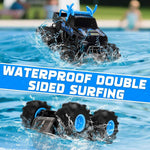 BainGesk waterproof 1:16 2.4GHz 4WD all-terrain RC car with 2 rechargeable batteries for kids