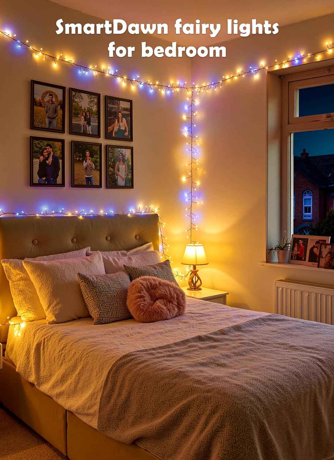 Fairy Lights Plug-In String Lights, 200 LED Twinkle Firecracker Lights, Waterproof Christmas Tree Lights for Indoor/Outdoor Bedroom, Patio, Garden Décor