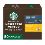 Starbucks Iced Blond Roast Coffee Pods for Nespresso Vertuo Machines, 32-count