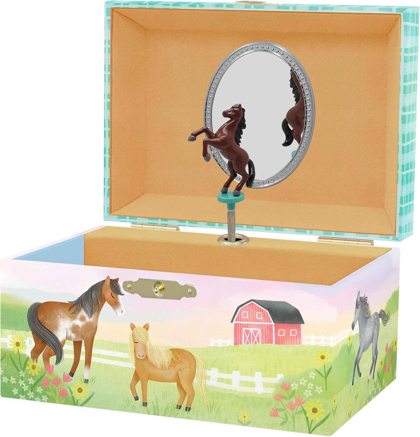 Giggle & Honey Musical Jewelry Box for Girls - Kids Jewelry Box, Unicorn Toys for Girls 4-6, Unicorn Gifts, 6 x 4.7 x 3.5 in