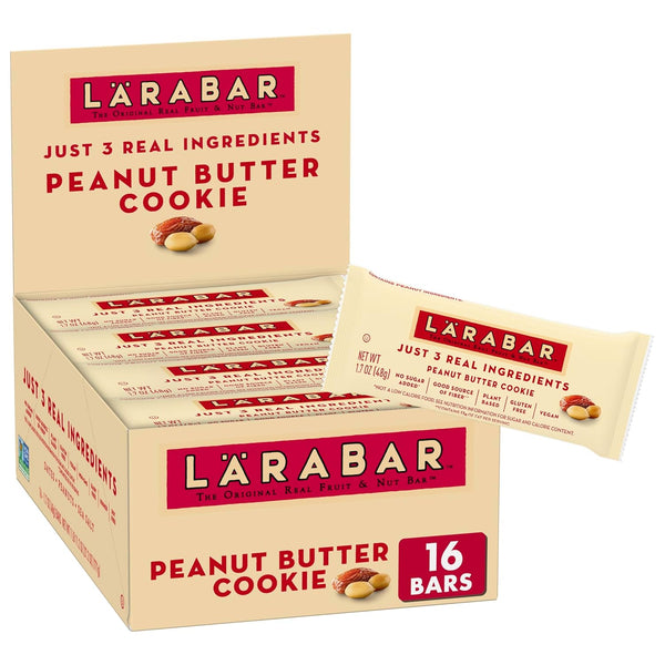 Larabar Peanut Butter Cookie Bars, 12 Count, 20.4 oz, Gluten Free and Vegan