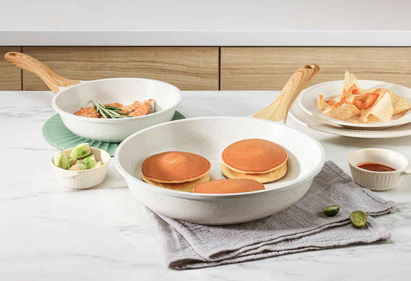 SENSARTE Nonstick Ceramic Cookware Set 13-Piece, Healthy Pots and Pans Set, Non-toxic Kitchen Cooking Set with Stay-Cool Handles, Silicone Tools and Pot Protectors, PFAS and PFOA Free