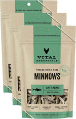 Vital Essentials Minnows Cat Treats, 0.5 oz | Freeze-Dried Raw | Single Ingredient | Grain Free, Gluten Free, Filler Free
