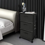 MAX Houser 3-Drawer Dresser Storage Tower for Bedroom, Closet, Office, Black