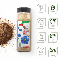 Badia Organic Ground Flax Seed, 16 oz - Superfood High in Fiber & Omega-3, Certified Organic, Non-GMO, Gluten-Free & Vegan-Friendly