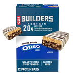 CLIF BUILDERS White Fudge OREO-Flavored Plant Based Protein Bars, 12 Pack, 2.4 oz each