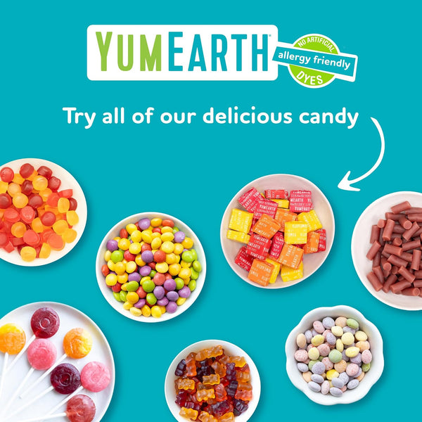 YumEarth Organic Pops Variety Pack, 60 Fruit Flavored Favorites Lollipops, Allergy Friendly, Gluten Free, Non-GMO, Vegan, No Artificial Dyes