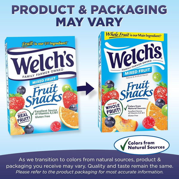 Welch's Fruit Snacks, Mixed Fruit, 40-count, 0.8 oz individual bags