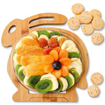 Dried Fruit Gift Basket with Exotic Fruits and Wooden Tray