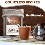 Healthworks organic cacao powder 16 oz 1 lb peruvian bean nut origin sugar free keto vegan non gmo