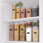 48-piece kitchen storage container set with lids and accessories